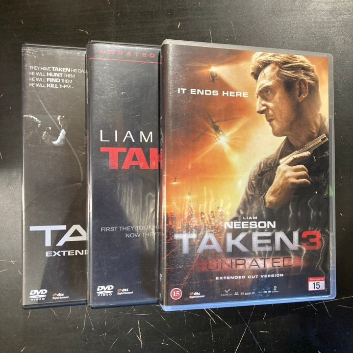 Taken 1-3 3DVD (VG+/M-) -toiminta-